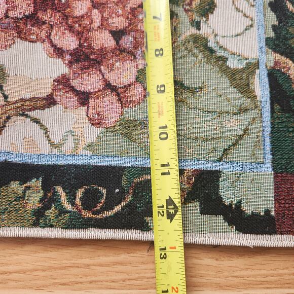 Scene Weaver Grapes Vineyard Woven Tapestry Table Runner 70x13 Tuscan Decor USA - Picture 3 of 9